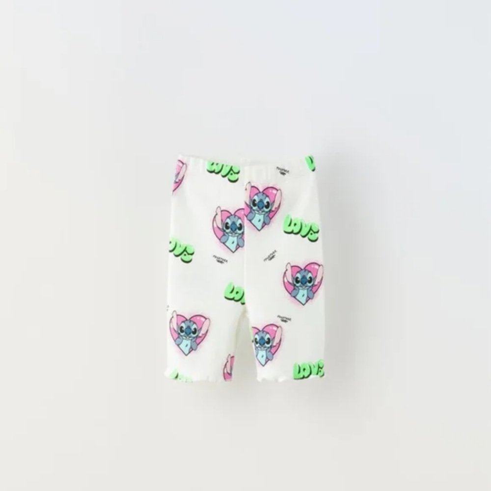 ZARA STITCH LOVE DISNEY BIKE SHORTS